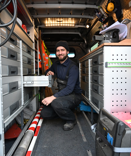 Mitarbeiter am arbeiten 